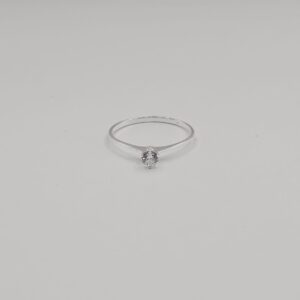 Anel Solitário Redondo 6 Garras 4,8mm em Prata 925 - AN1289